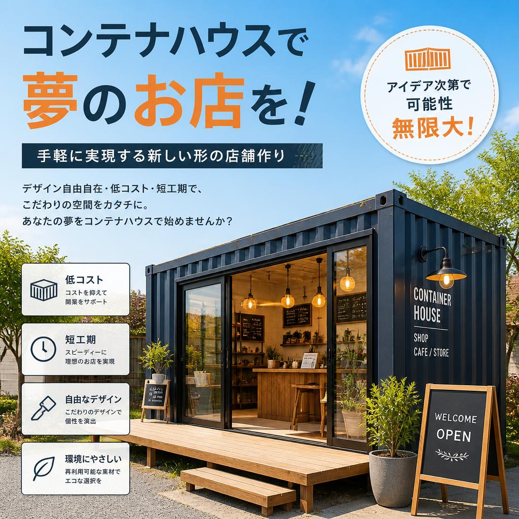 コンテナハウスで夢のお店を！手軽に実現する新しい形の店舗作り