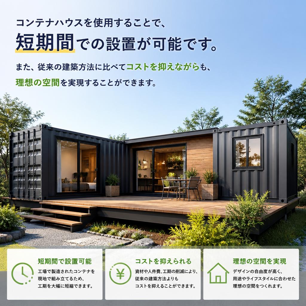 短期間での設置と高いコストパフォーマンス